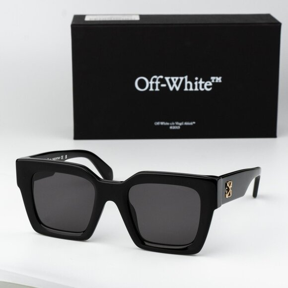 Off-White JACKSON Men Sunglasses Black Grey Square OERI13I...